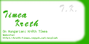 timea kreth business card